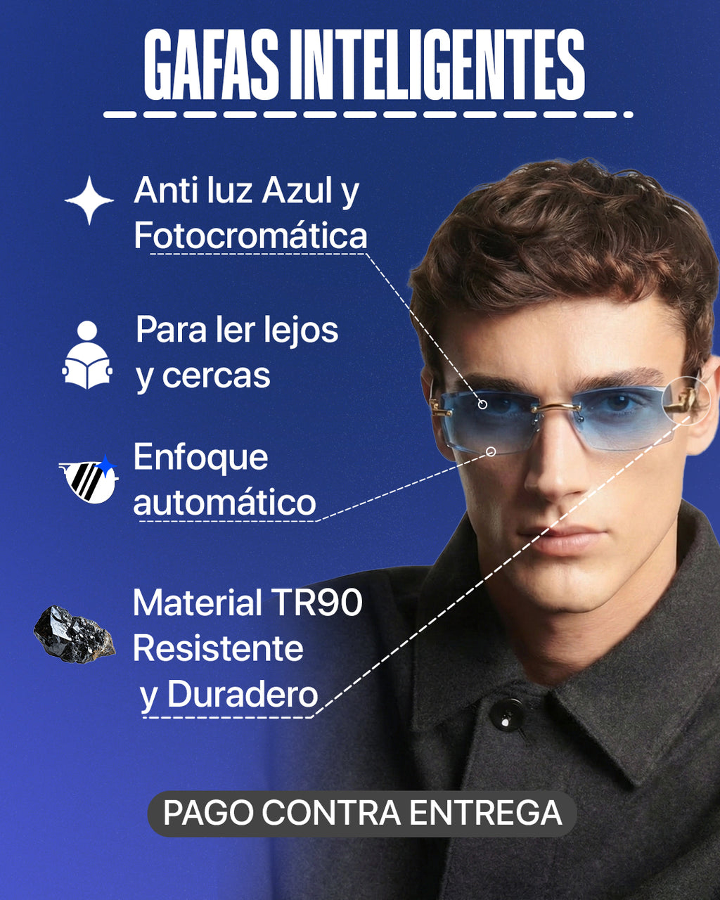 Gafas TR90 Pro Titanium FM! Solo pagas cuando recibes el producto 🚚  Envío gratis.